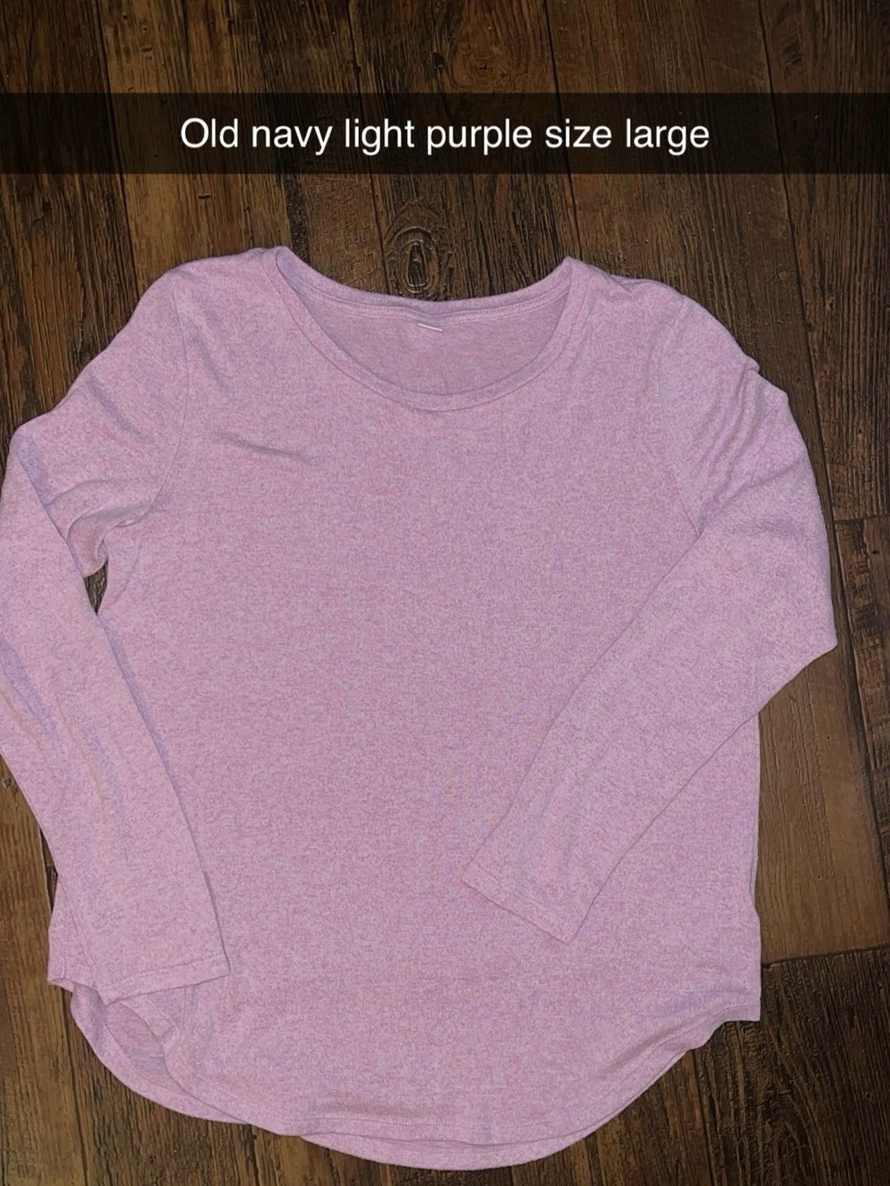 Old Navy Light Purple Long Sleeve Women's Tee